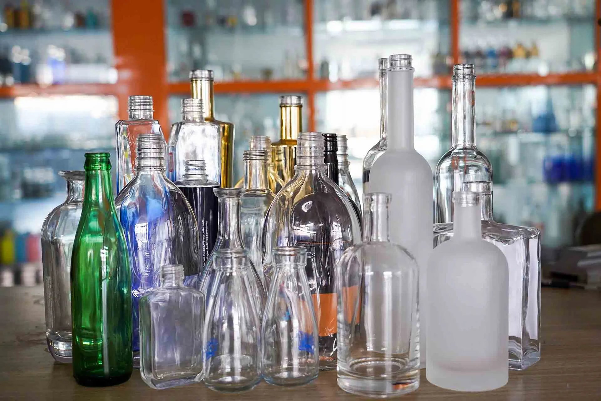 Bottiglia di vetro sfusa