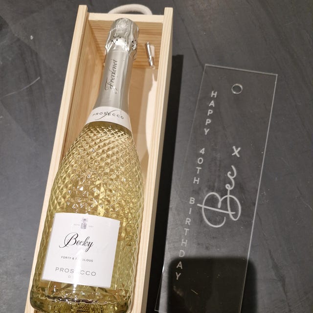 bottiglia di champagne personalizzata